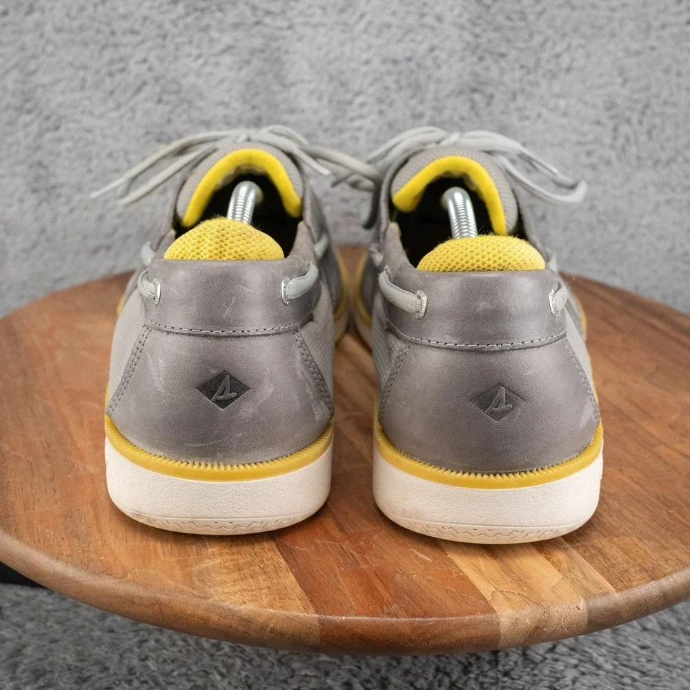 Sperry Men's Sz 13 Surveyor 2-Eye Boat Shoes Memory Foam Leather Gray STS234258